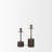 Petria Is A Set Of Two Cast Aluminum Taper Candle Holders With A Textured Matte Black Finish.-373611327