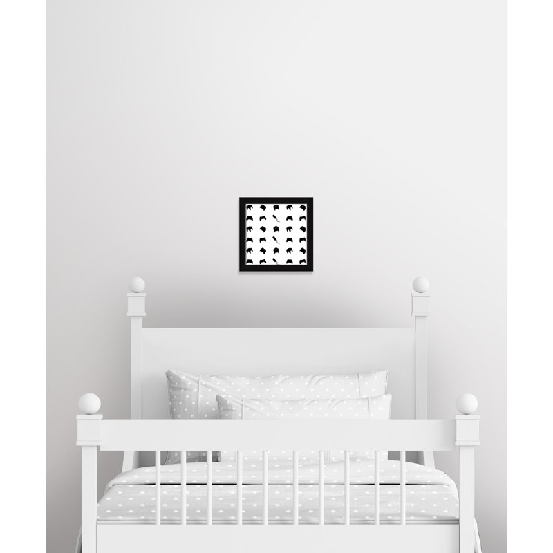 Imprimé papier à motif de joueur, H 14 po x l 14 po x P 0,63 po, Cadre noir
