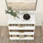 3 Drawer 37" W Solid Wood Dresser with Metal Pulls-1281565583