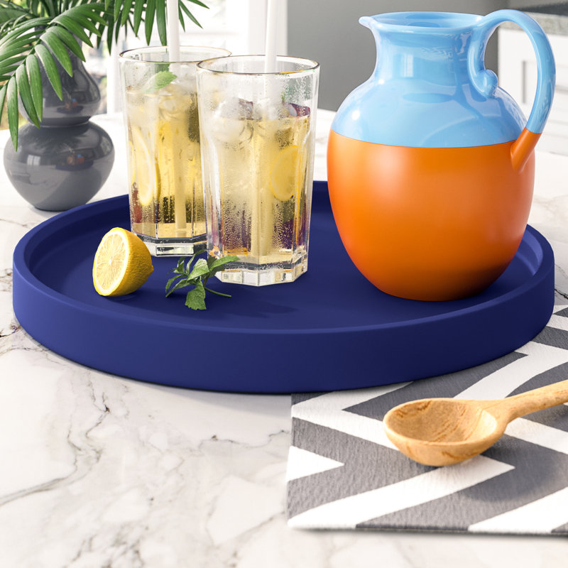 Ebern Designs Haowen Tray, Royal Blue