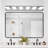 Modern 6-Light Black LED Vanity Mirror Light Fixture