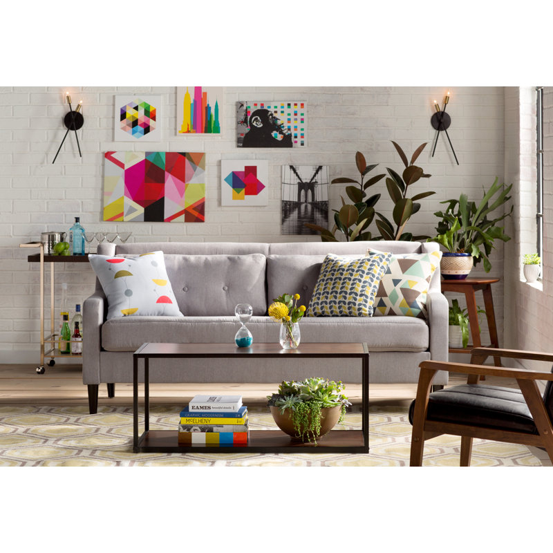 Art sur toile Albree Modern Cuboids II, H 18 po x l 18 po x P 1,5 po, Toile avec cadre flottant noir, Non mat