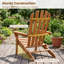 Chaise Adirondack pliante en bois massif Mckeel