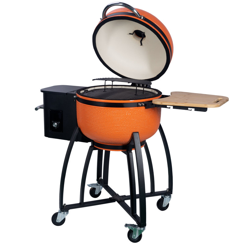 Yesurprise 55.1'' W Wood Pellet Grill, Orange