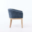 Chaises de salle à manger demi-tonneau rembourrées de style Mid-Century avec accoudoirs, chaises d'appoint de cuisine et de salle à manger en chenille de ferme, structure en bois franc, chaise 19 po seulement