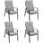 Baugus Steel Outdoor Stacking Dining Armchair with Cushion