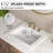 Los Flexi White Drop In Bathroom Sink Ceramic Rectangular with Faucet Hole & Overflow-114023051-114023055