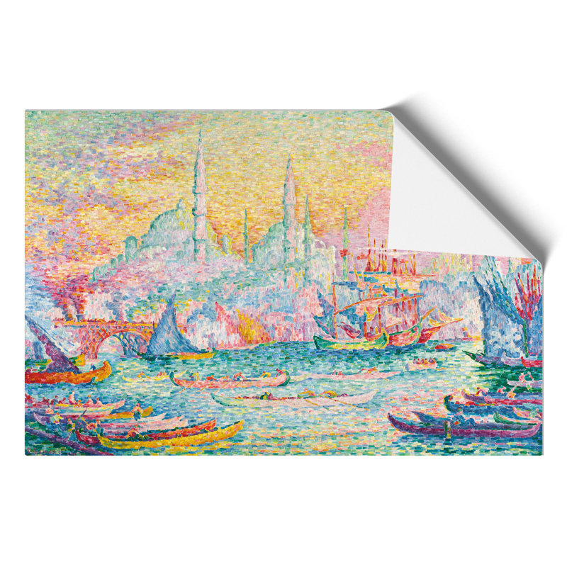 Port Of Constantinople by Paul Signac - No Frame Painting, 42cm H x 59cm W x 0.1cm D