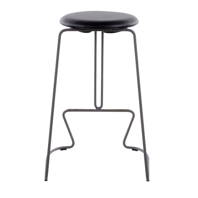 Tabouret de comptoir Hallette, Polyester noir foncé