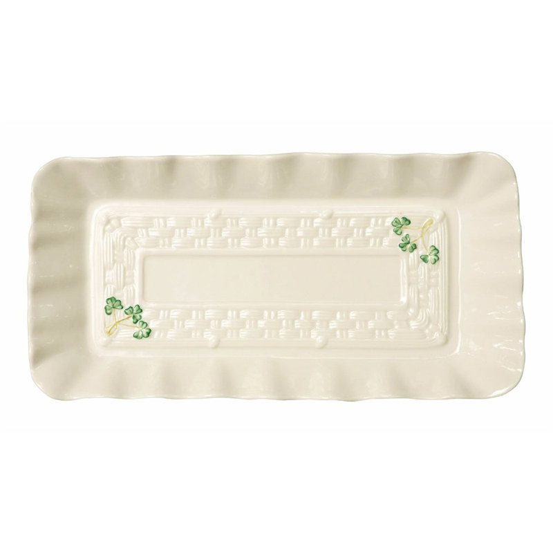Plateau à sandwich Belleek SHAMROCK