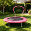 Trampoline 36 po pour enfants avec poignée de sécurité, mini transat intérieur en métal pour tout-petits - Exercice et plaisir