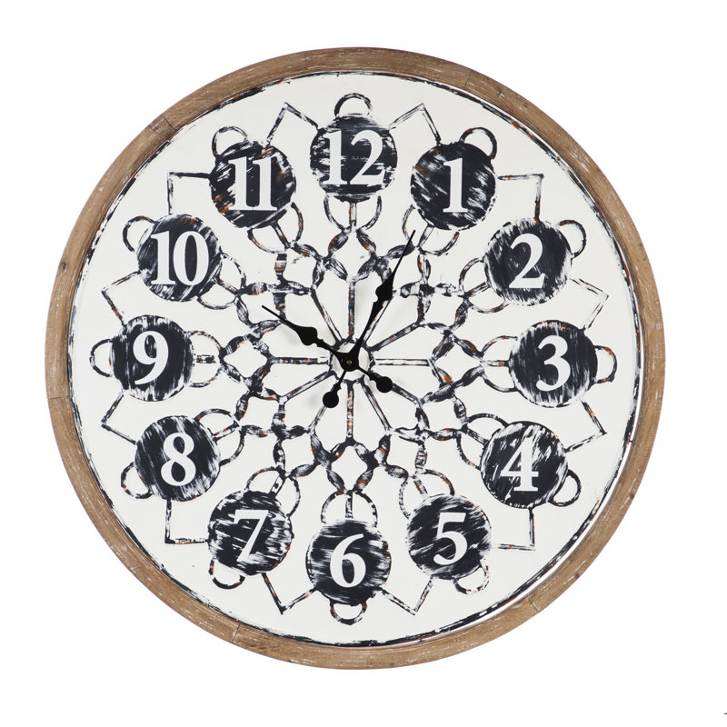 Très grande horloge murale 34 po
