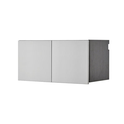 Armoire murale en métal Series - 32 po X P 16 po, gris métallique, eau et chaleur, 2 fois plus épais, bandes de rangement 32 po, série P 16 po, finition grise, très épais