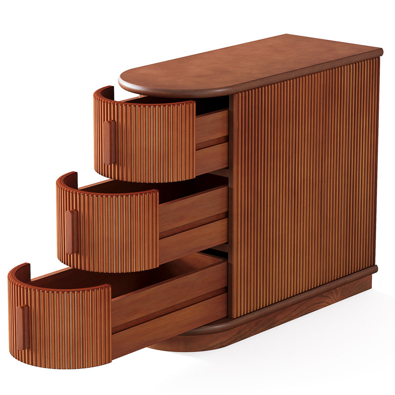 Athens 3 - Drawer End Table, Brown
