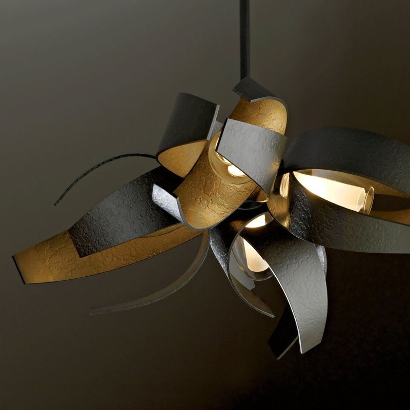 Corona 4 - Light Unique/Statement Geometric Chandelier, Dark Smoke