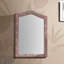 Miroir de coiffeuse de 76 cm (30 pouces) recouvert de velours rose et orné de strass, style vintage glamour.