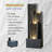 40 Inch Modern Outdoor Water Fountain,Floor Standing Cascading Waterfall With Contemporary Curves,Suitable For Porch,Office,Home Garden,Patio