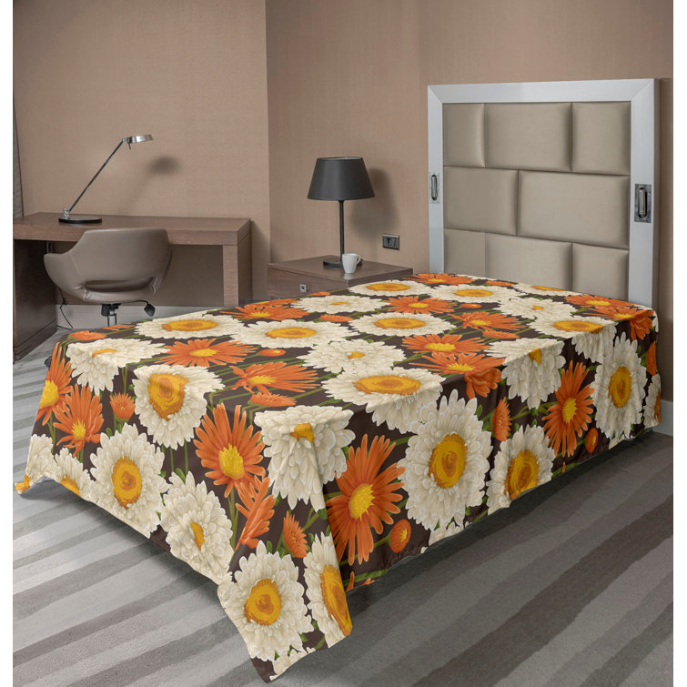 Ambesonne, drap plat floral pivoines, art botanique printanier