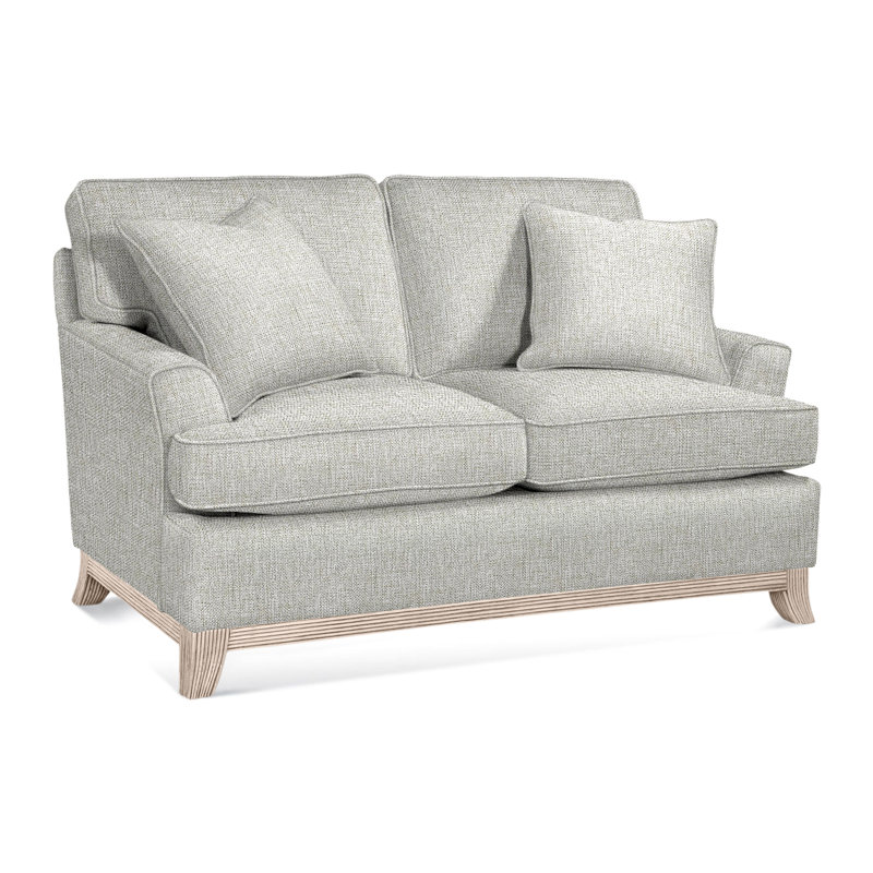 Oaks Way Loveseat, Bisque Finish, Basic Gray; 0317-83
