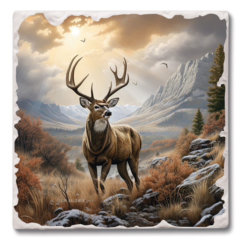 Paquet de 4 sous-verres Thirlystone Woodland Deer