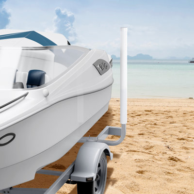 Boat Trailer Guide, 40″ Adjustable Design Trailer Guide Poles, 2PCS High-Hardness Steel Trailer Guide-Ons, Trailer Guides with PVC Pipe Posts, for Ski Boat, Fishing Boat or Sailboat Trailer