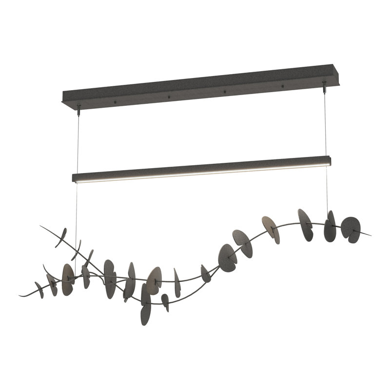 Lily 1 - Light Pendant, Dark Smoke, Natural Iron