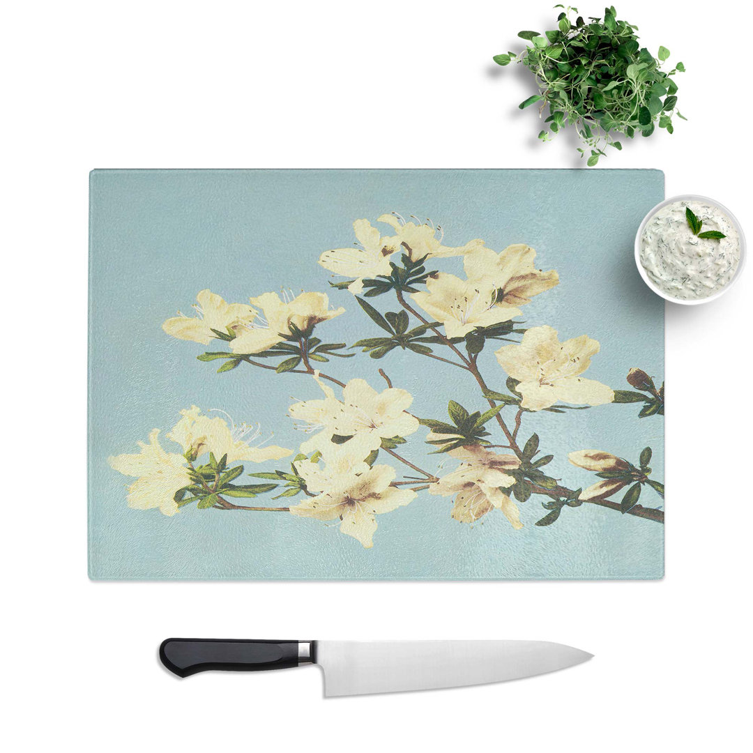 Glass Japanese Azaleas by Ogawa Kazumasa Chopping Board
