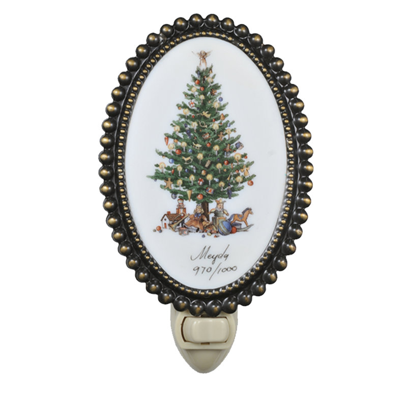 Christmas Christmas Tree Fused Oval Night Light