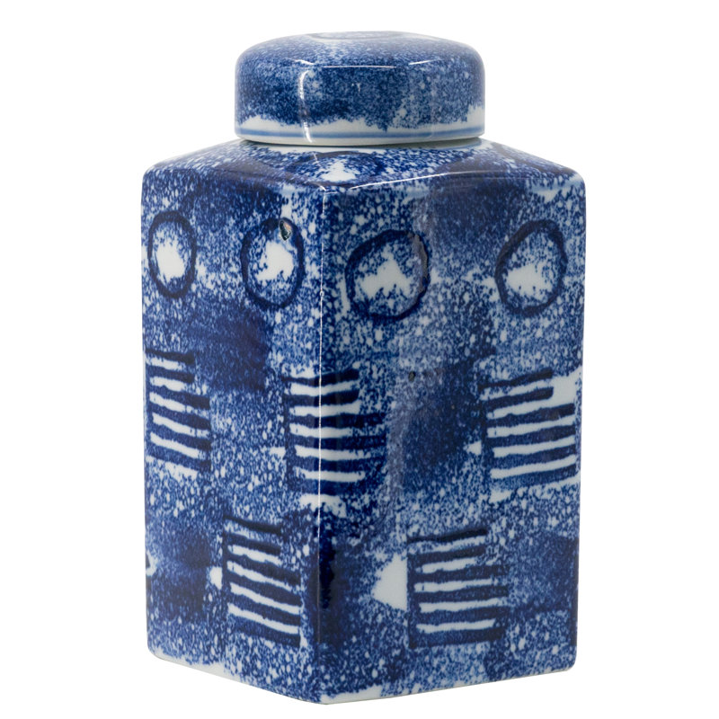 Ginger Jar, 10" H x 5.5" W x 5.5" D
