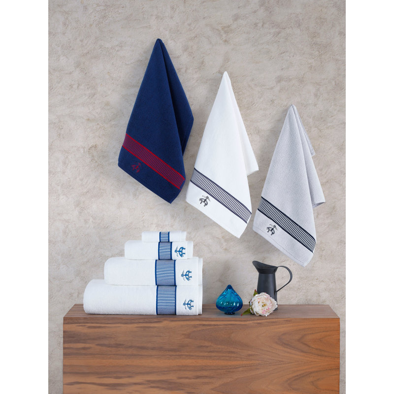 Ensemble de serviettes 3 pièces en coton turc, Marine