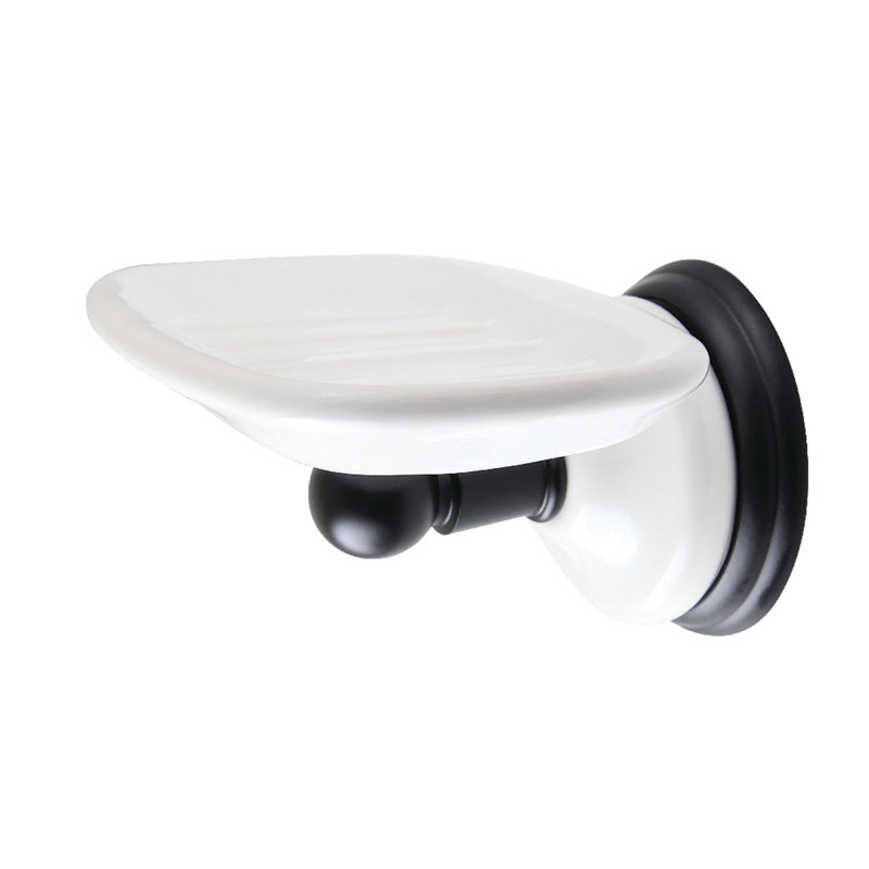 Kingston Brass Victorian Wall Mount Soap Dish Holder, Matte Black