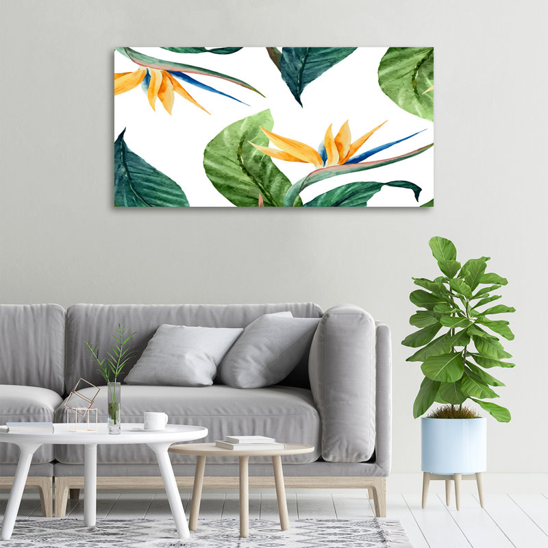 Tropical Flowers - No Frame Print on Canvas