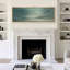 Impression sur toile encadrée «Green Tunes Relaxing Calm Clouds»-111653847-111653849