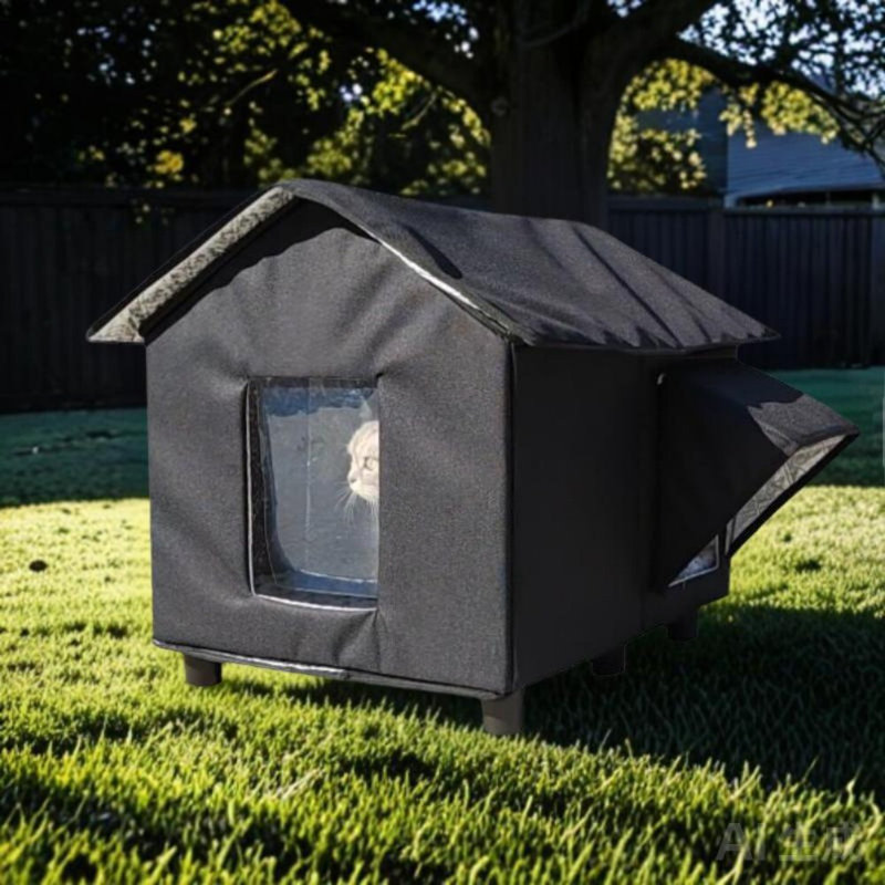 Maison d'extérieur pour chat avec base Oxford