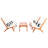 Eubank Eucalyptus 4 - Person Patio Conversation Set with Cushions