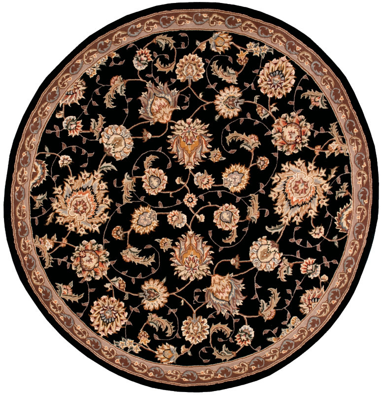 Halie Wool Floral Indoor Rug, Round 4'