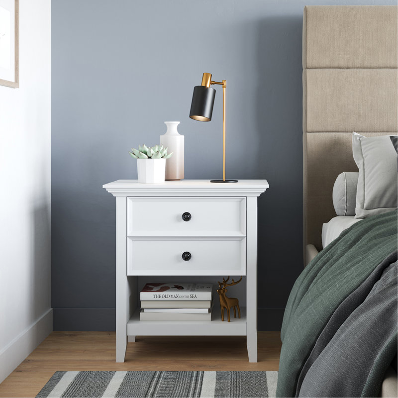 Table de chevet - Blanc, Blanc