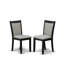 Ensemble de salle à manger 9 pièces comprenant une table rectangulaire à pattes en X et 8 chaises rembourrées en lin Shitake-1099292835-1099292833