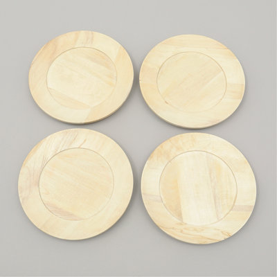 Handcrafted 13" Wood Charger Plate Wooden Dinning Placemat Artisan Wood Tableware
