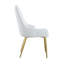 Chaise d'appoint à dossier en maille cousue avec pieds dorés 