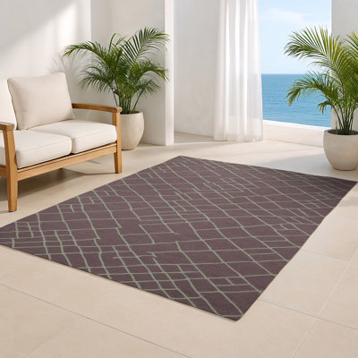Tapis noir intérieur et extérieur Trellis