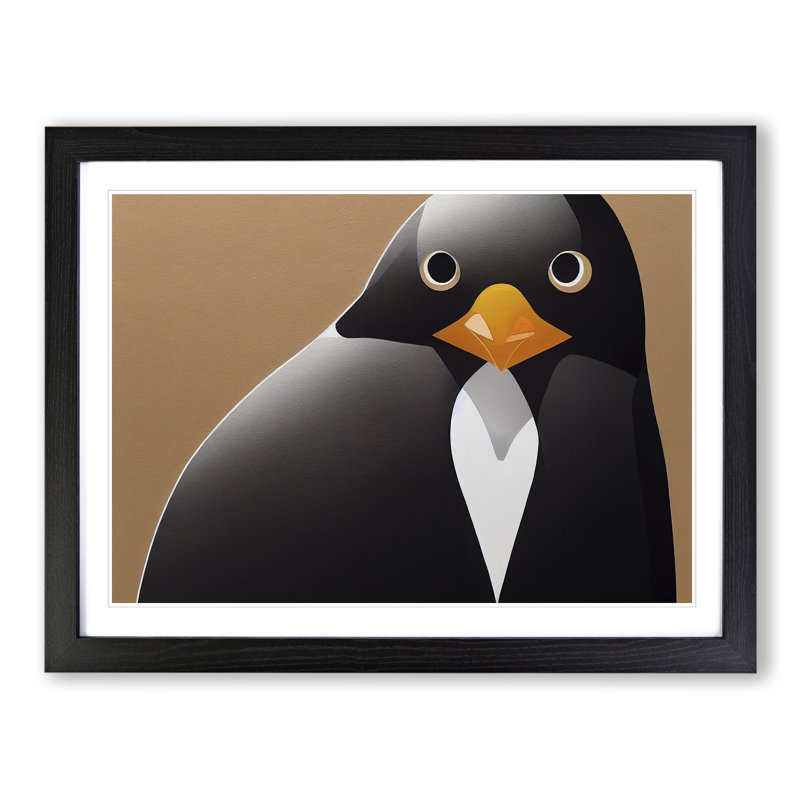 Penguin - Framed Print, Black Framed, 46cm H x 64cm W