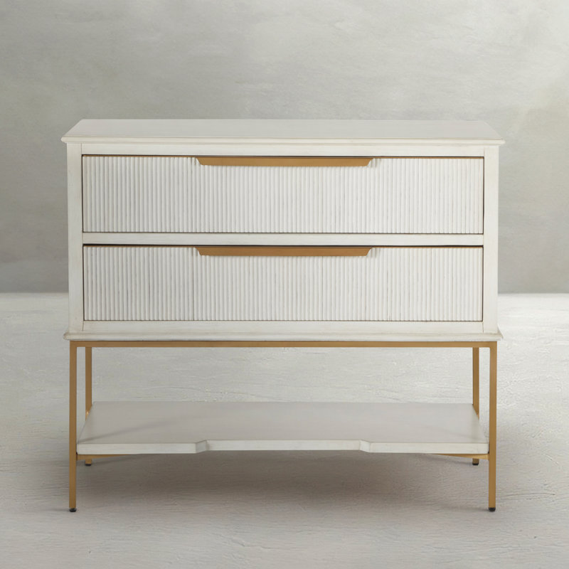 Riggs 2 - Drawer Iron Nightstand