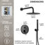  Système de douche à pression équilibrée, robinet de douche à pluie de 10 pouces avec valve brute-73468216