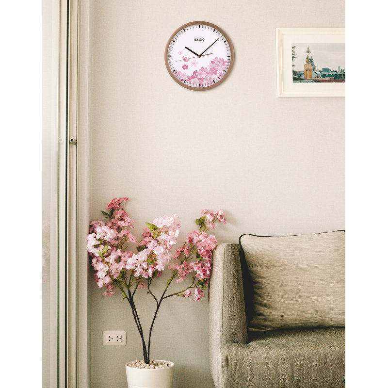 PIA020PRH Wall Clock, Rose Gold, Pink