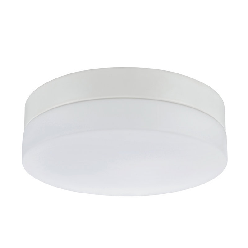Glass LED Flush Mount, White