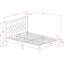 Ensemble de lit 2 pièces pour grand lit - 1 grande base de lit en tissu de kaki foncé rembourré et tête de lit capitonnée avec 1 table de chevet - Table de chevet au fini crème au beurre brossé-1113314381-1113314382
