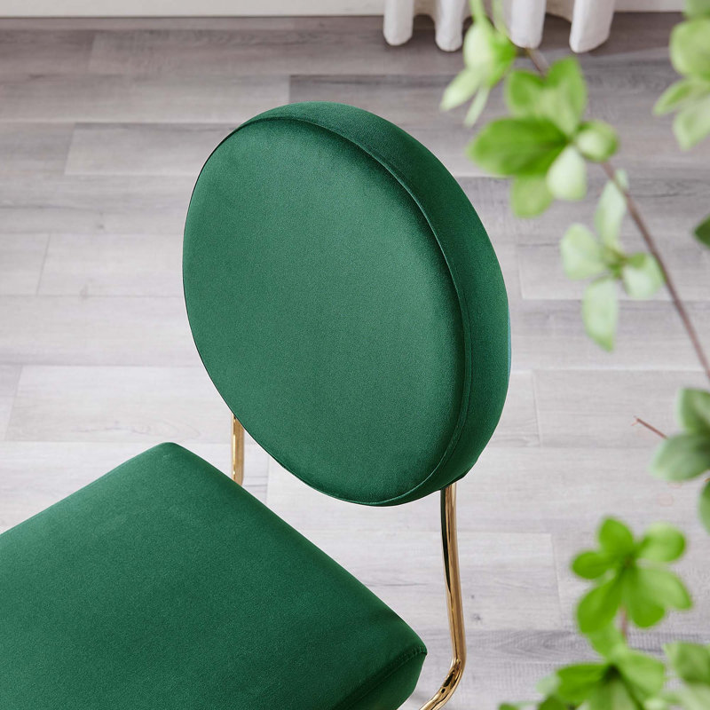Chaises d'appoint Craft Performance de Modway, Or, Velours vert, 1