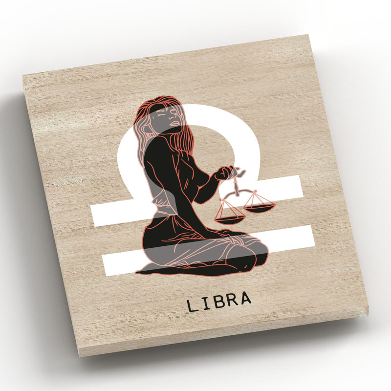 Kana Zodiac Libra - Print on Wood