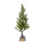 Ensemble de 2, arbre de Noël en PVC 13,5 po sur base en bois avec neige